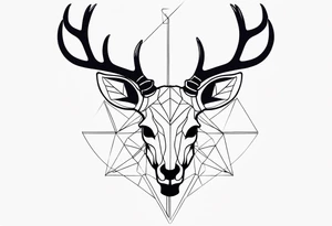 elk skull tattoo idea