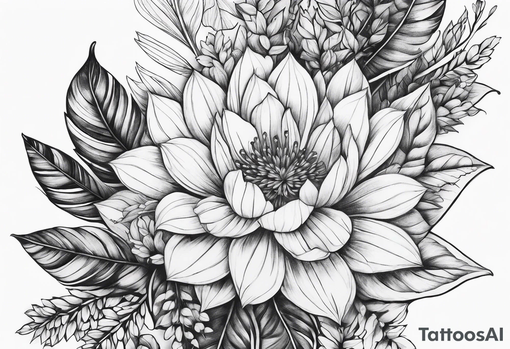 Foliage arm sleeve tattoo idea