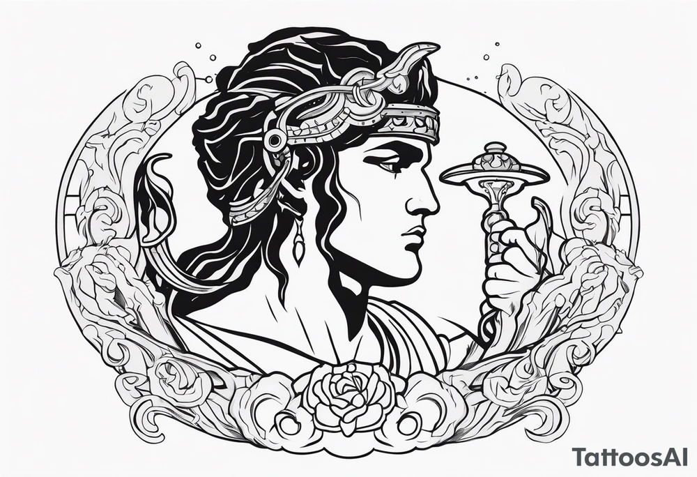 perseus holding medusas head tattoo idea