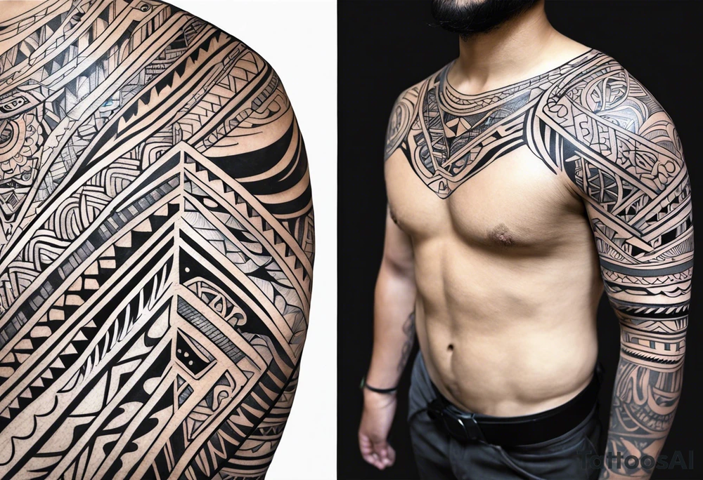 maori tribal  half sleeve tattoo tattoo idea