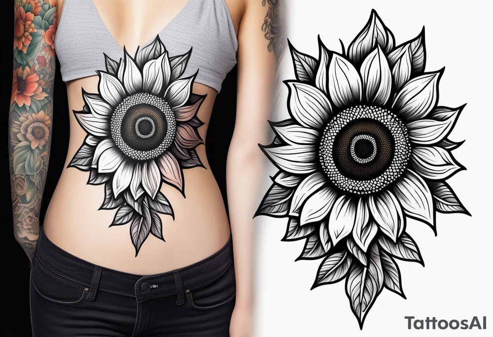 Sunflower tattoo idea