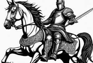 knight kneeling tattoo idea