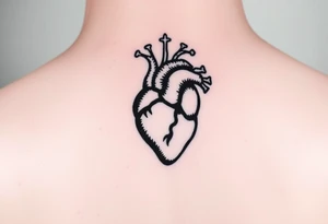 medieval heart woodcut tattoo idea
