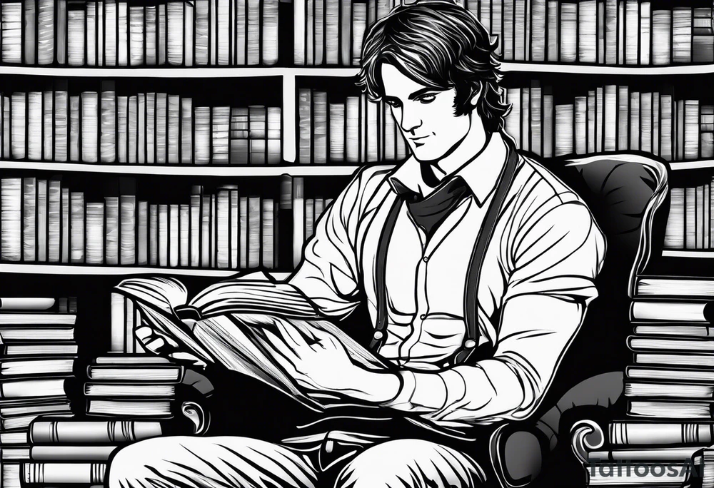 Mr. Darcy, book stacks tattoo idea