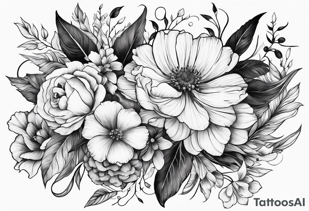 Floral Space Spine Tattoo tattoo idea