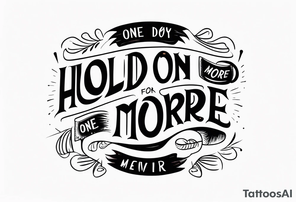 Hold on for one more day tattoo idea
