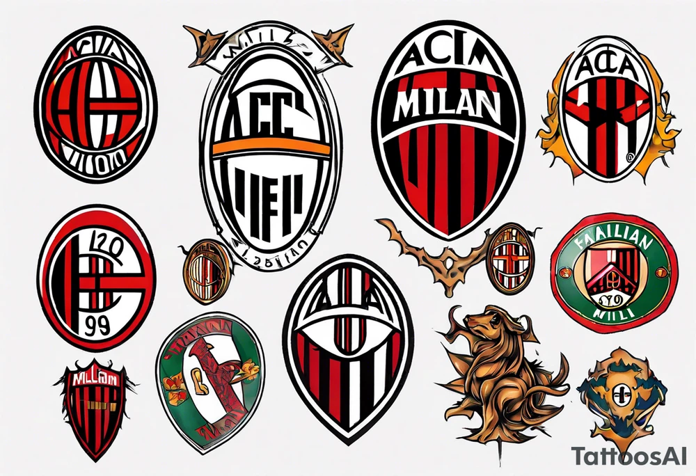 ac milan, fan tattoo idea