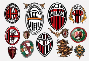 ac milan, fan tattoo idea