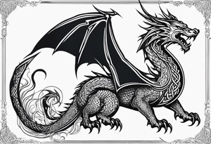 celtic mythology dragon tattoo idea