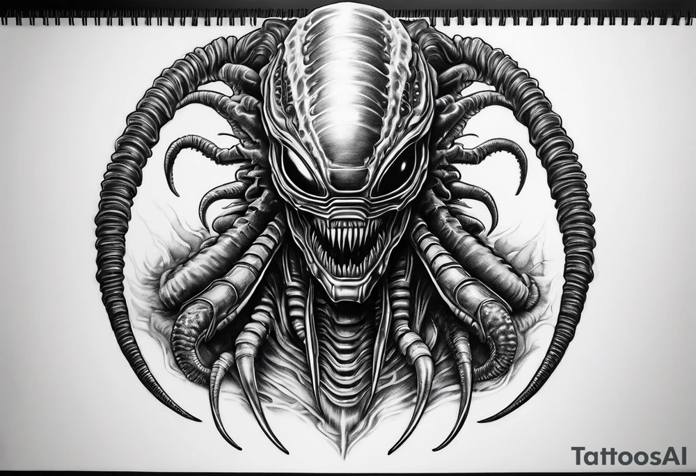 Xenomorph, face hugger tattoo idea