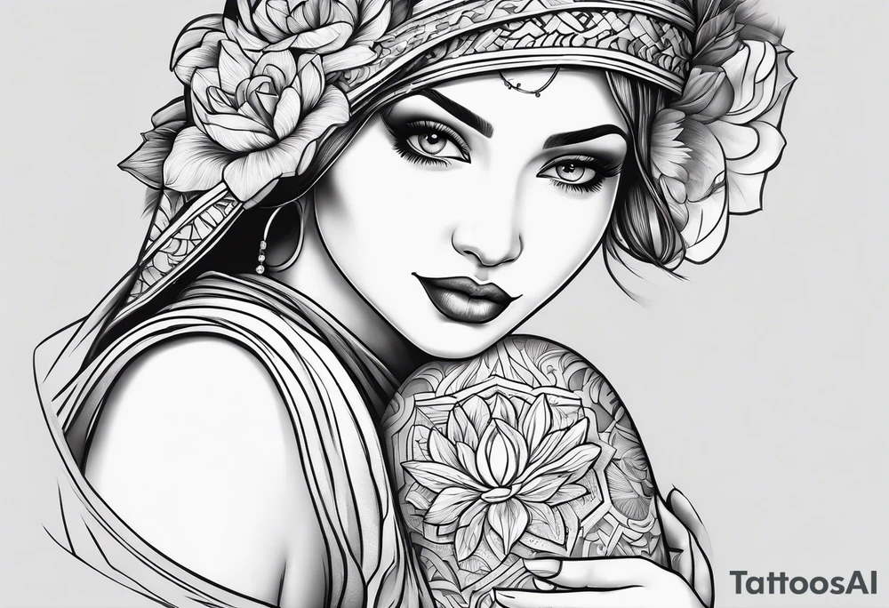 mom and child tattoo idea