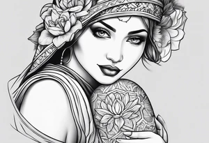 mom and child tattoo idea