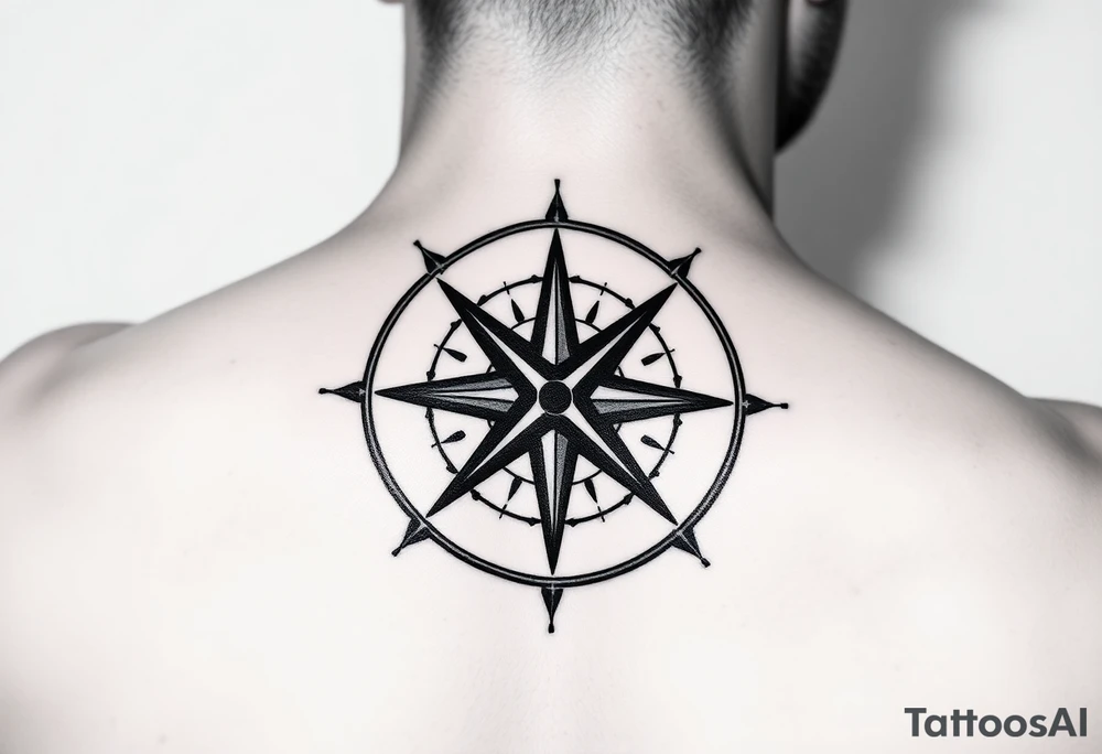 Compass rose tattoo idea