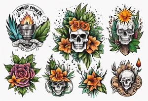 Power with plants tattoo idea