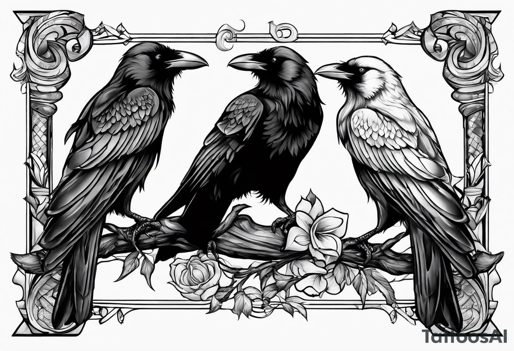three ravens tattoo idea