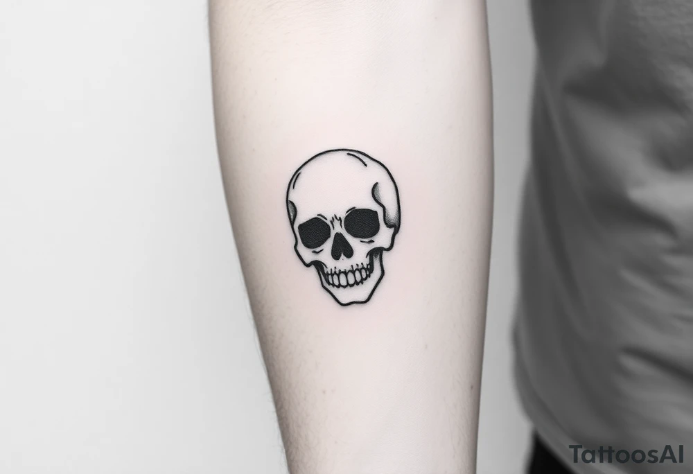 Skull dreaming tattoo idea