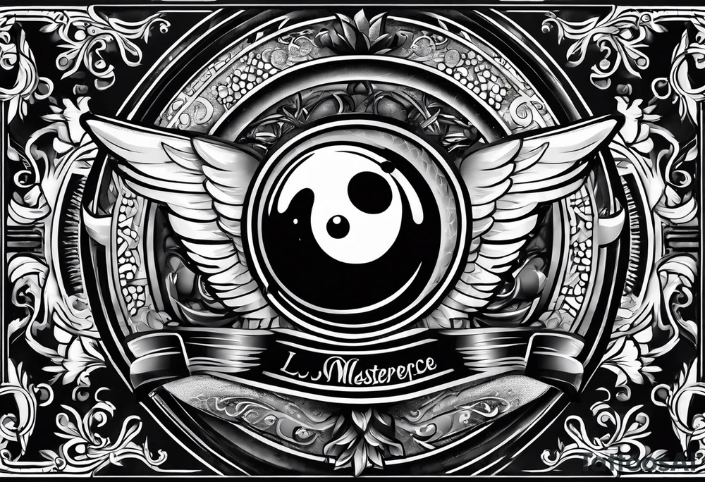 Bowling theme and LaValley family crest tattoo idea