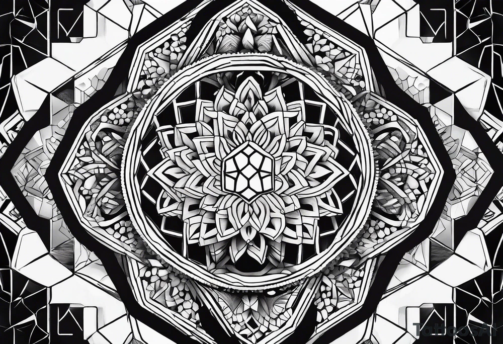 geometric honey comb tattoo tattoo idea