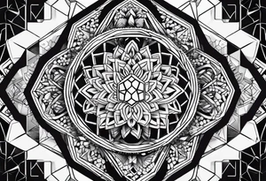 geometric honey comb tattoo tattoo idea