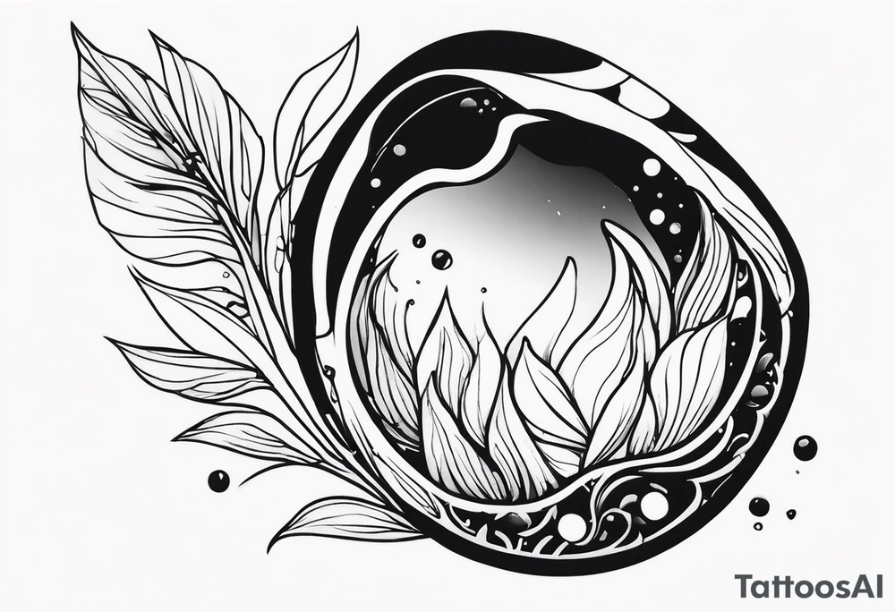 gemstone water droplet tattoo idea