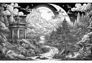 Hell fighting heaven tattoo idea