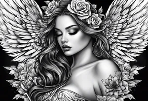 Always strapped but I'm protected buy angels tattoo idea
