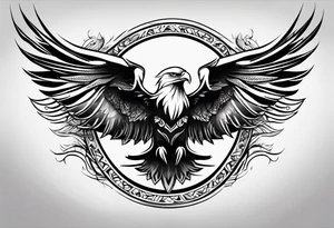 forearm tattoo
tribal eagle wing including a rose tattoo idea