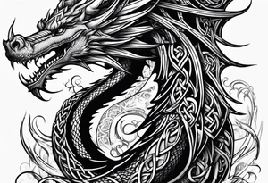 celtic dragon eating it's own tail tattoo idea