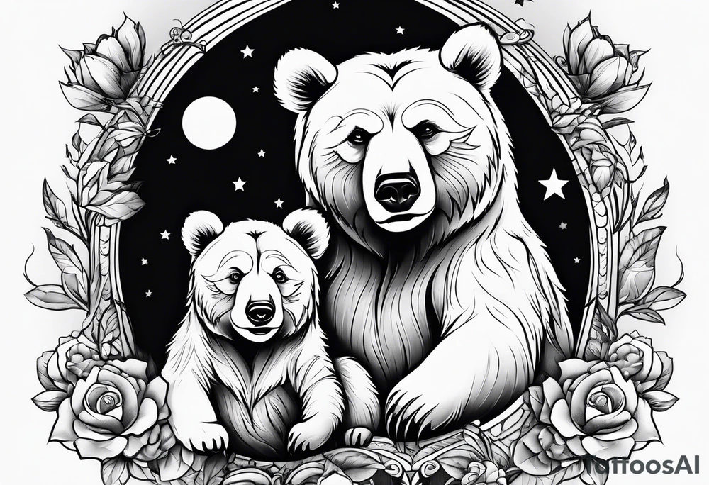 mamma bear and cub tattoo idea