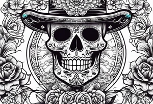 Mexico day of dead tattoo idea