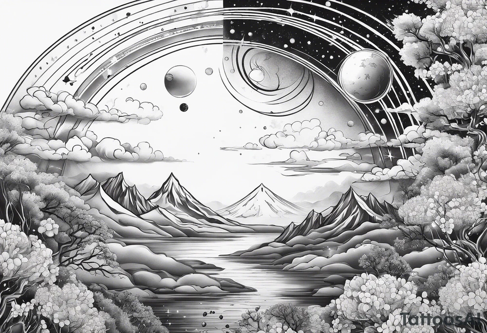 universe quantum field tattoo idea