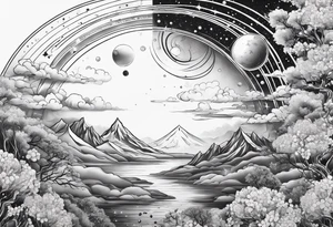 universe quantum field tattoo idea