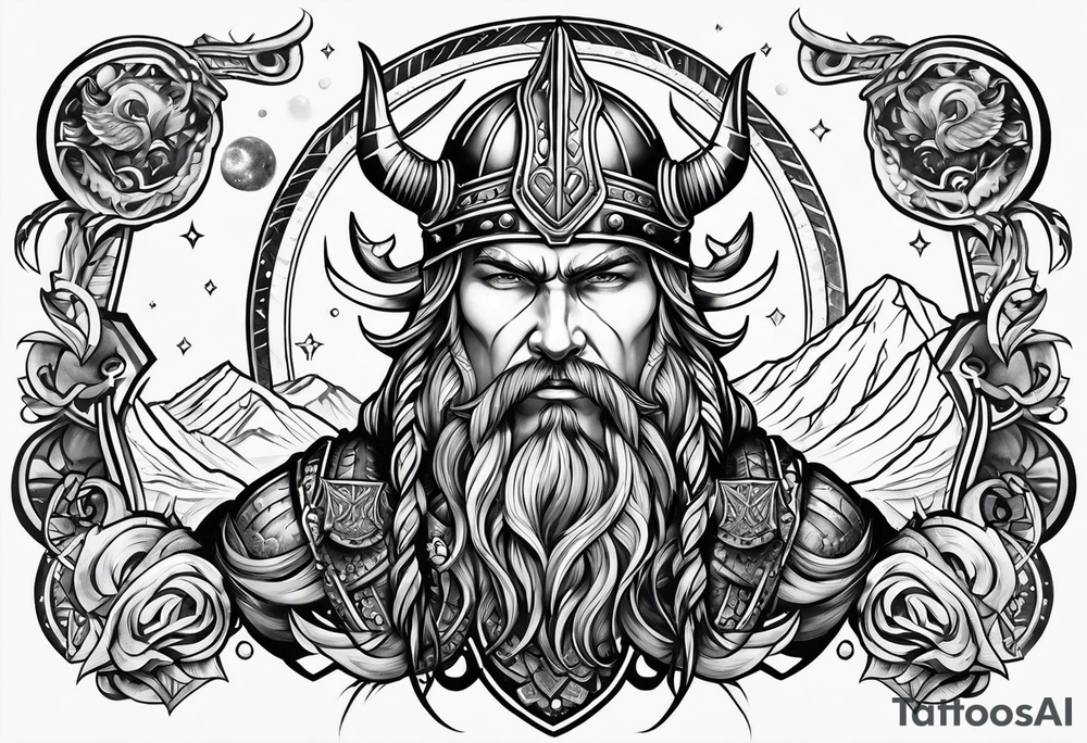 Space Viking tattoo idea