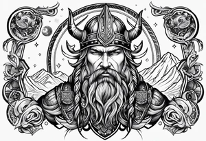 Space Viking tattoo idea