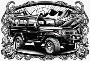 Horseshoe, landcruiser tattoo idea