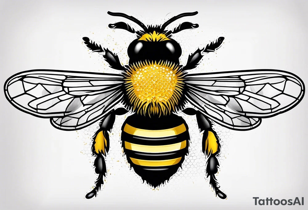 Small bee, not real tattoo idea