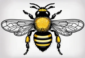 Small bee, not real tattoo idea