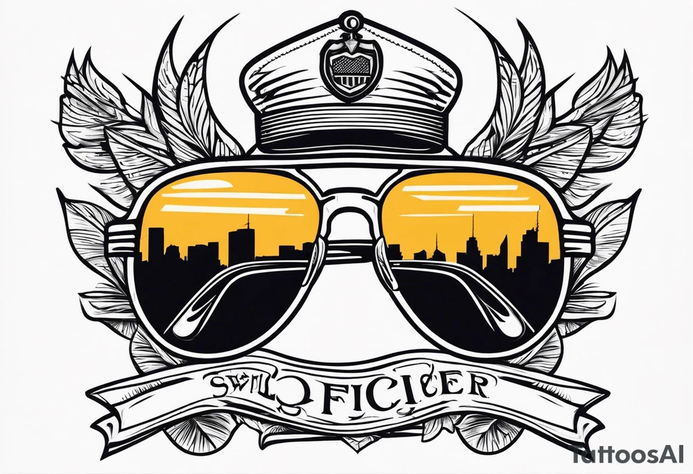 sunglasses Officer tattoo idea