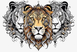 His and hers leo tattoo idea