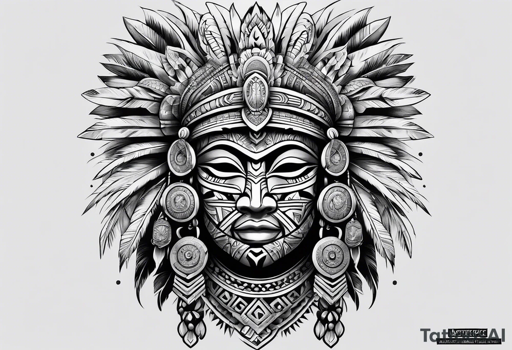 aztec sleeve tattoo idea
