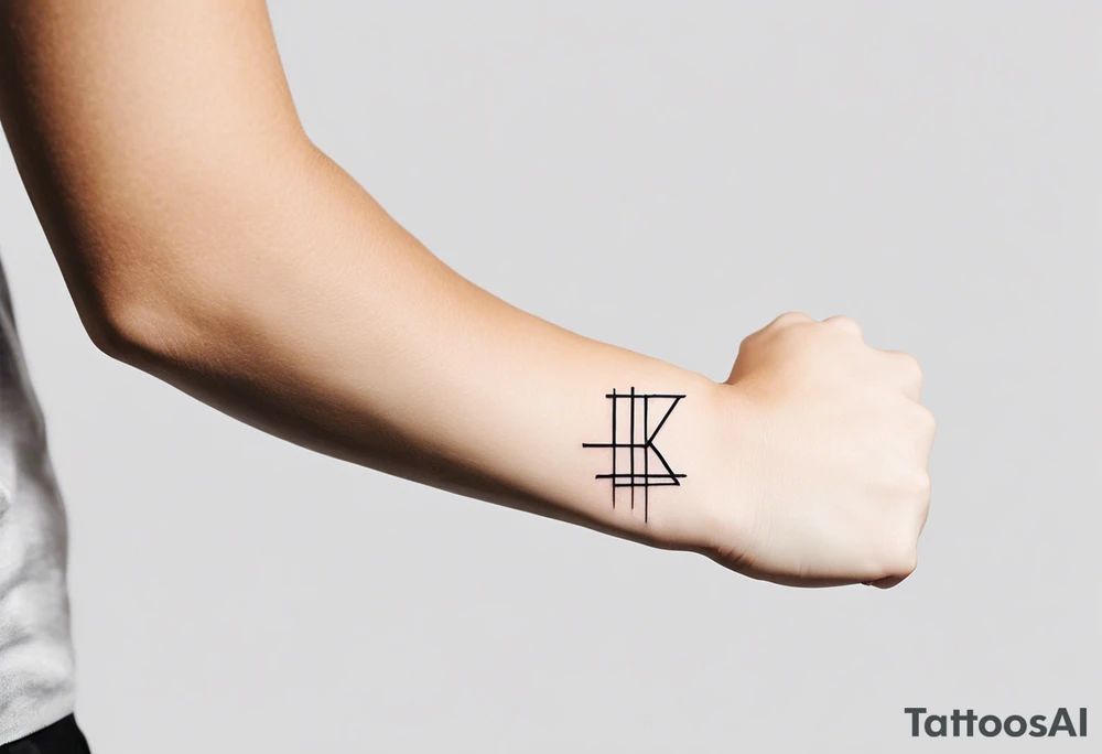 wrist tattoo with 
letters 
MKB tattoo idea