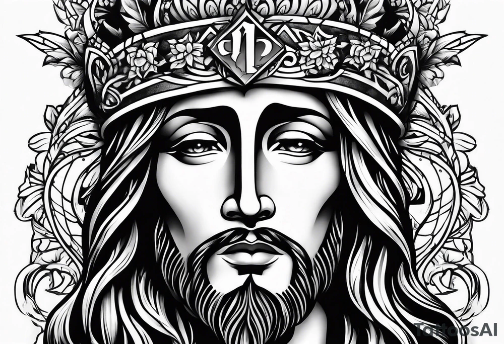 nombre de jesus en pes tattoo idea