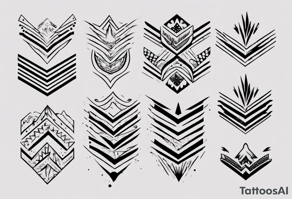 vintage chevron tattoo idea