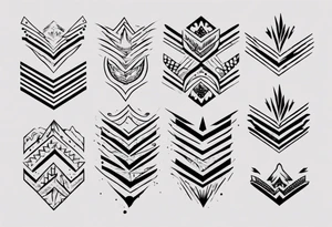 vintage chevron tattoo idea