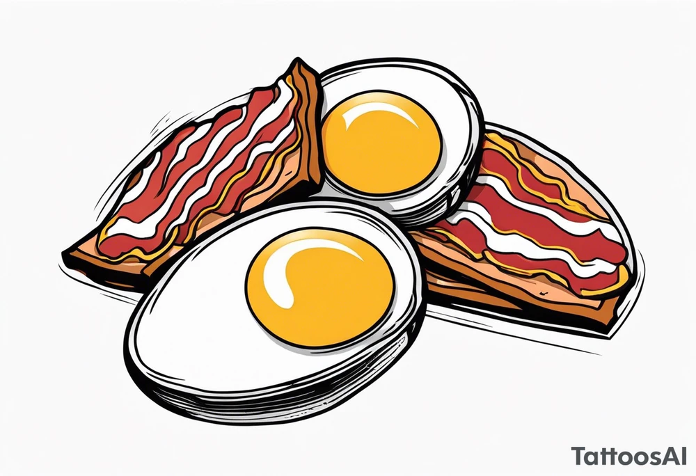 Egg and bacon tattoo idea