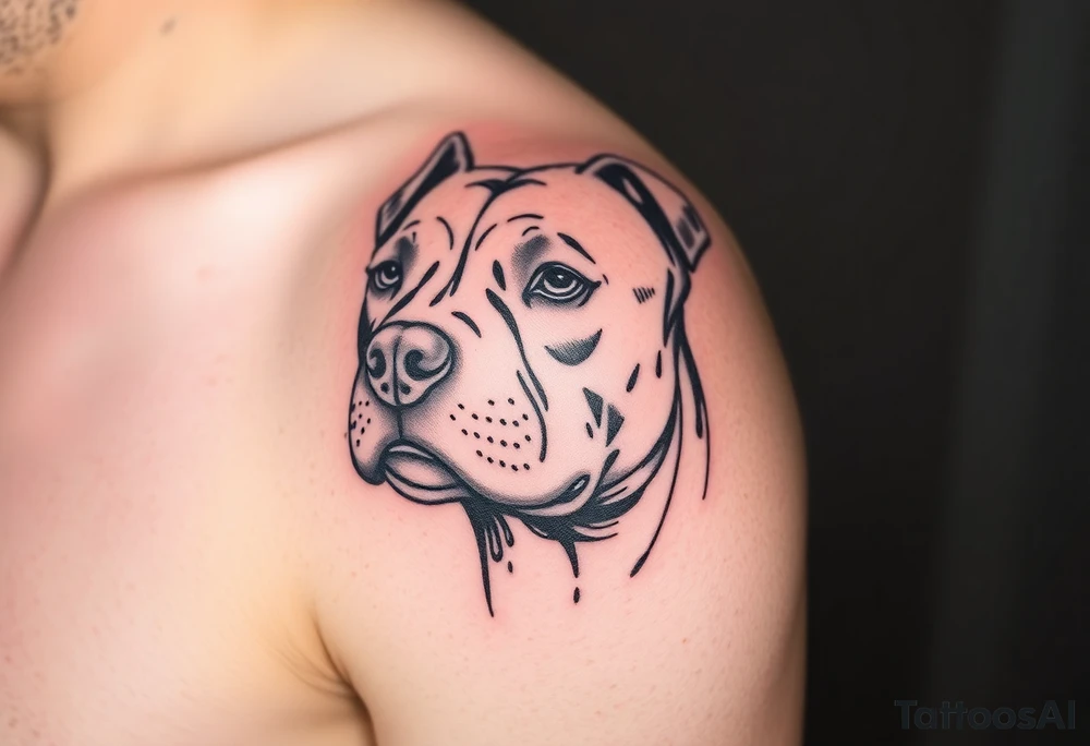 Pitbull girld tattoo idea