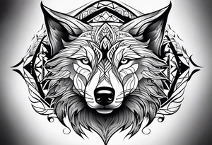 Magic wolf tattoo. tattoo idea
