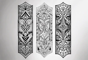 Cletic shin armor tattoo idea