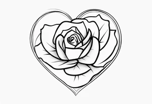 Rosa name with heart for black and white tattoo tattoo idea