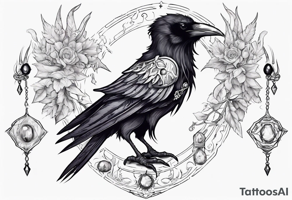 The Demon Raven Stolas, a Prince of Hell who is obsessed with gems, knowledge of astrology and poisonous plants. tattoo idea